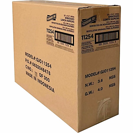 Genuine Joe Lunch Napkins - 1 Ply - Quarter-fold - 13 Genuine Joe Lunch Napkins - 1 Ply - Quarter-fold - 13