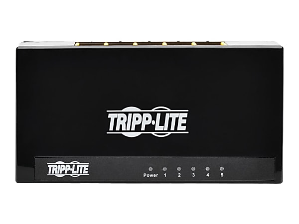 Tripp Lite 5-Port Gigabit Ethernet Switch Desktop RJ45 Unmanaged Switch - Switch - unmanaged - 5 x 10/100/1000 - desktop - AC 100 - 240 V