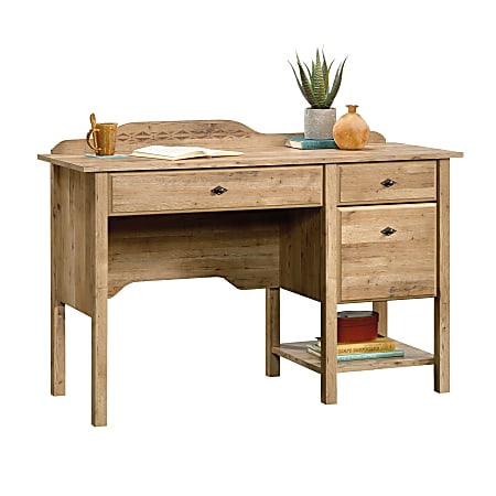 Sauder Viabella Desk Antigua Chestnut Office Depot