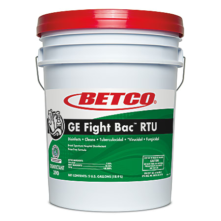 Betco® GE Fight-Bac RTU Disinfectant, 5 Gal Bucket