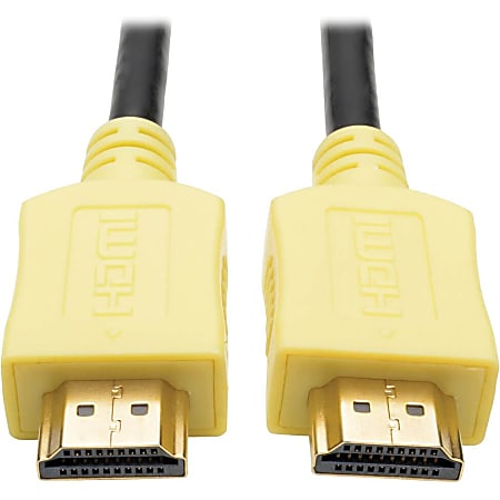 Eaton Tripp Lite Series High-Speed HDMI Cable, Digital Video and Audio, UHD 4K (M/M), Yellow, 6 ft. (1.83 m) - HDMI for Monitor, TV, Projector, iPad, A/V Receiver, Audio/Video Device, Blu-ray Player, Camera - 1.28 GB/s - 6 ft