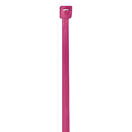 Office Depot® Brand Color Cable Ties, 4", Fluorescent Pink, Case Of 1,000