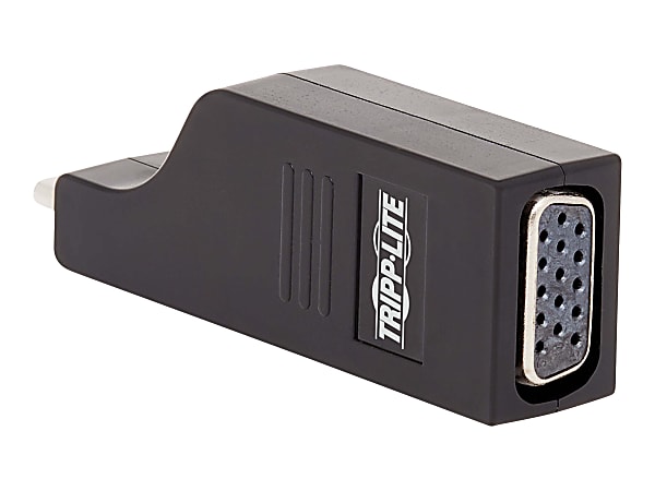 Tripp Lite USB C to VGA Adapter Vertical M/F USB 3.1 Gen 1 1080p USB-C - Thunderbolt 3, 1920 x 1200 5 Gbps, Black - External video adapter - USB-C 3.1 Gen 1 - VGA - black