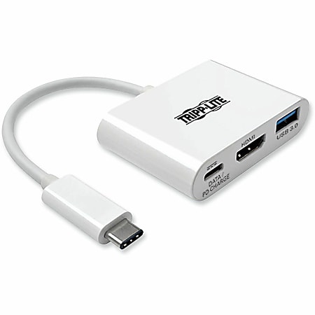 Eaton Tripp Lite Series USB C to HDMI Multiport Video Adapter Converter 4K x 2K w/ USB-A Hub, &amp; USB-C PD ChargingS