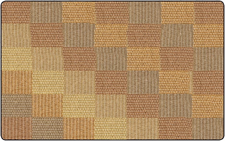 Flagship Carpets Basketweave Blocks Classroom Rug, 7 1/2&#x27;
