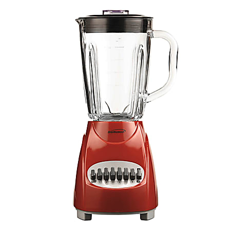 brentwood Brentwood 12 Speed Blender Glass Jar - Red, 1.25L, 350W