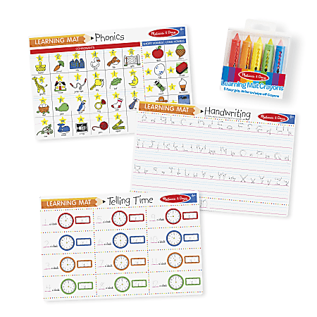 Melissa &amp; Doug Basic Skills Placemat Bundle, Pre-K - Grade 2