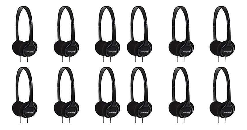 Koss KPH7 Colors On Ear Headphones - Stereo - Black - Wired - 32 Ohm - 80 Hz 18 kHz - Over-the-head - Binaural - Supra-aural - 4 ft Cable