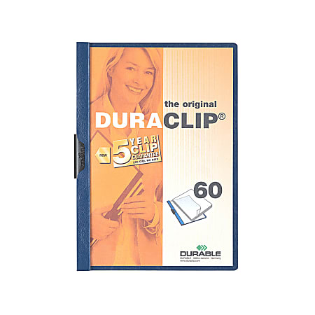 Durable Duraclip® 60 Report Covers, 8 1/2" x 11", Navy
