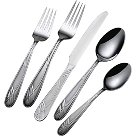 International Silver Hoopla Frost 20 Piece Flatware Set, 18/0