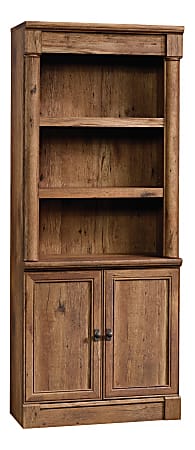 Sauder® Palladia Collection Library With Doors, Vintage Oak