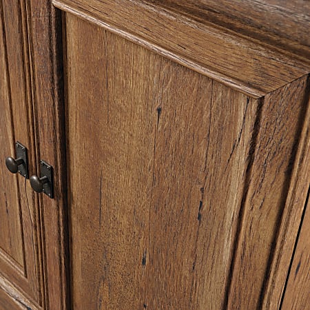 Sauder Palladia Library Bookcase With Doors - Vintage Oak Finish, 5 Adjustable Shelves - View #9
