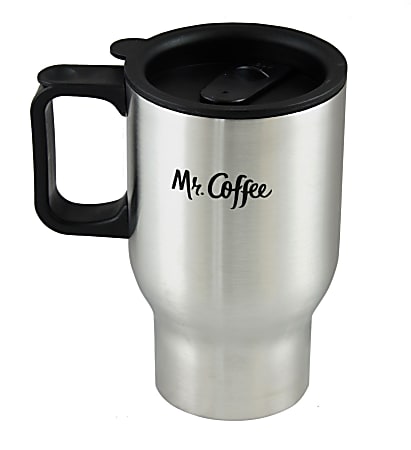 Mr. Coffee Expressway Travel Mug With Lid 16 Oz Stainless Steel