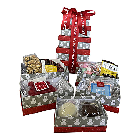 Givens Holiday Snowman Tower Of Treats