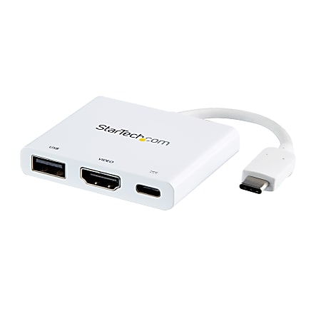 kaskade forhistorisk Hver uge StarTech.com USB C Multiport Adapter With HDMI White - Office Depot