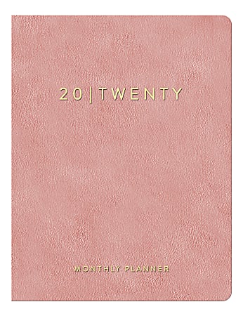 Orange Circle Studio™ Leatheresque 16-Month Academic Monthly Planner, 9-3/4" x 7-1/2", Pink, August 2019 to December 2020