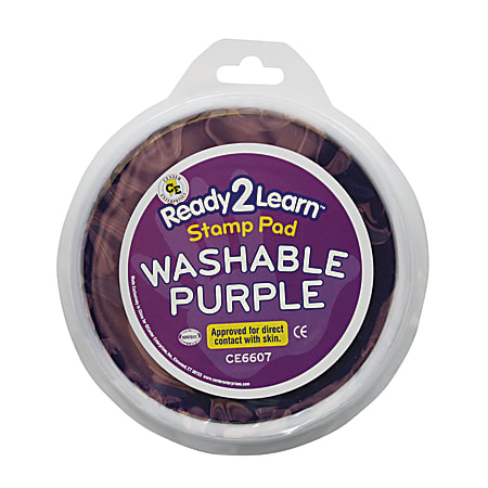Ready 2 Learn® Jumbo Washable Stamp Pad, Purple, Pack of 6