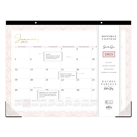 2025 Blue Sky Monthly Desk Pad Calendar 22 x 17 Lacey January To