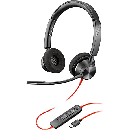 Poly Blackwire 3320 USB-C Headset - Stereo - USB Type C, Mini-phone (3.5mm) - Wired - 32 Ohm - 20 Hz - 76J18AA