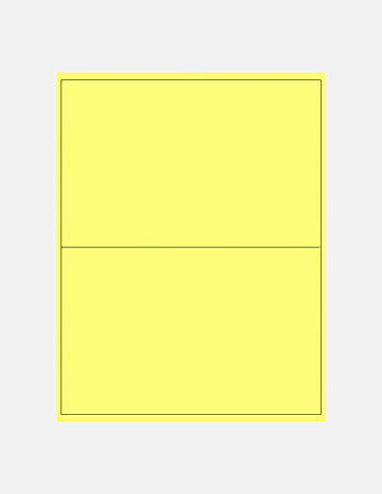 DeskTop Labels Permanent Polyester Labels, 8802-YEL, Rectangle, 8 1/2" x 5 1/2", Yellow, Box Of 100