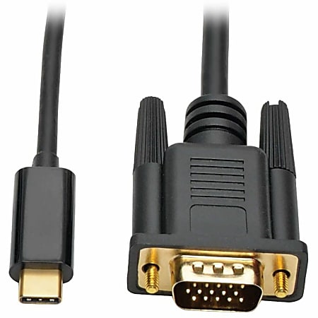 Tripp Lite USB C To VGA Adapter Cable, 6', Black