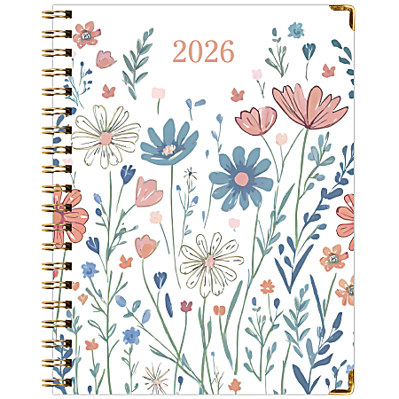 2026 Excello Brands Hardcover Fashion Daily/Weekly/Monthly Planner, 6.25" x 8.25", Colorful Botanicals, Nov 2025-Dec 2026 (FSHN-CY26-8511-30)
