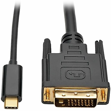 Tripp Lite USB C to DVI Adapter Cable Converter 1080p M/M USB Type C to DVI, USB-C, USB Type-C 6ft 6' - DVI/USB  - U444006D