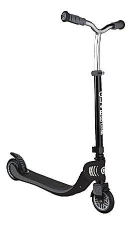 Globber Flow Foldable 125 Scooter, 32-1/4"H x 17-5/16"W x 38-3/16"D, Gray/Black