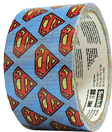 Scotch® Colored Duct Tape, 1 7/8" x 10 Yd., Superman