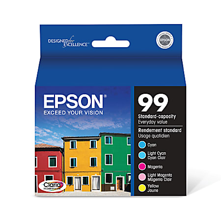 Epson® 99 Claria® Cyan, Magenta, Yellow Ink Cartridges, Pack Of 3, T099920