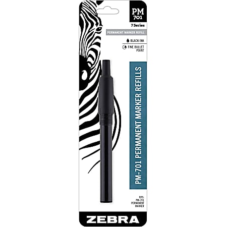 Zebra Pen PM-701 Permanent Marker Refill - Fine Point - Black - 1 / Pack