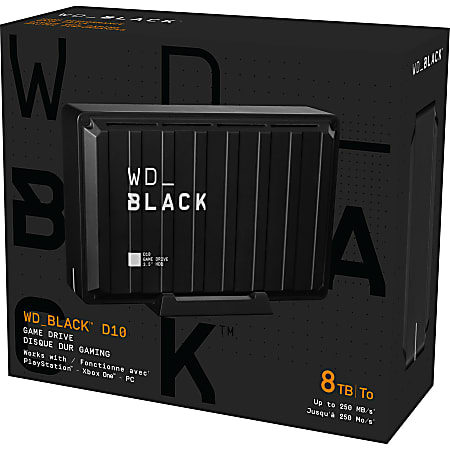 WDBlack D10 WDBA3P0080HBK TB Desktop Hard Drive External Black