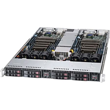 Supermicro SuperServer 1027TR-TQF Barebone System - 1U Rack-mountable - Intel C602J Chipset - Socket R LGA-2011 - 2 x Processor Support - Black