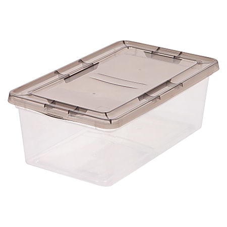 Iris® Snap Top Storage Boxes, 1.6 Gallon, Clear, Set Of 10 Boxes