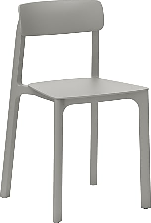 National® Osrick Armless Stackable Chairs, Gray, Set Of 4 Chairs