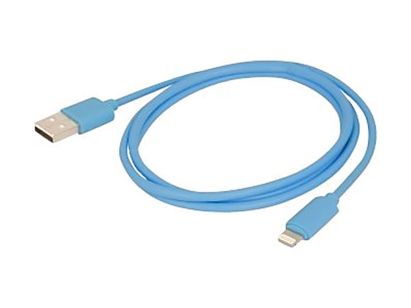 Urban Factory Lightning Collection - Lightning cable - Lightning male to USB male - 3.3 ft - blue - for Apple iPad/iPhone/iPod (Lightning)