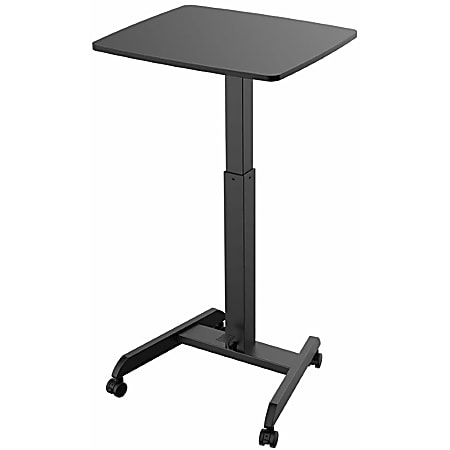 Kantek Mobile Height Adjustable Sit to Stand Desk, Black