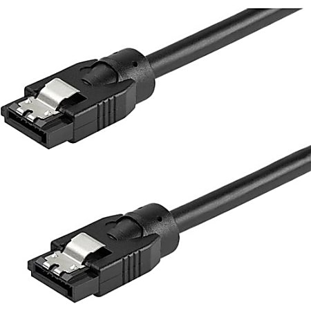 StarTech.com 0.6 m Round SATA Cable - Latching Connectors - 6Gbs SATA Cord - SATA Hard Drive Power Cable - SATRD60CM