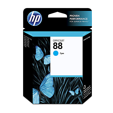 HP 88 Cyan Ink Cartridge, C9386AN