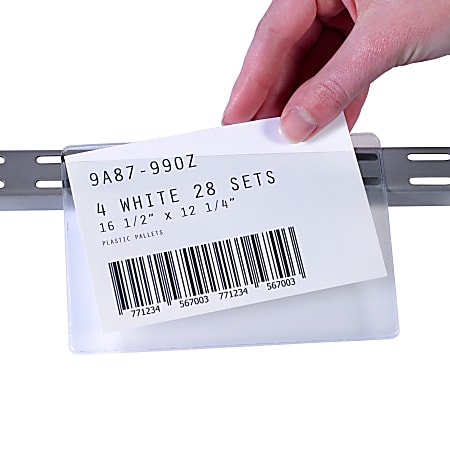 Office Depot® Brand Super-Scan Press-On Vinyl Envelopes, Long Side Open, 3