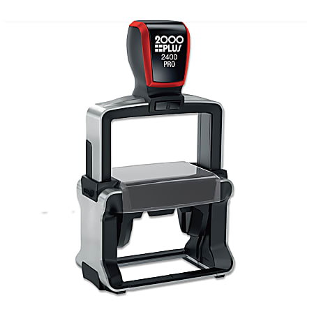 Custom 2000 Plus&reg; Pro Heavy Duty 2400 Self-Inking Stamp, Rectangle, 1" x 2-3/16"