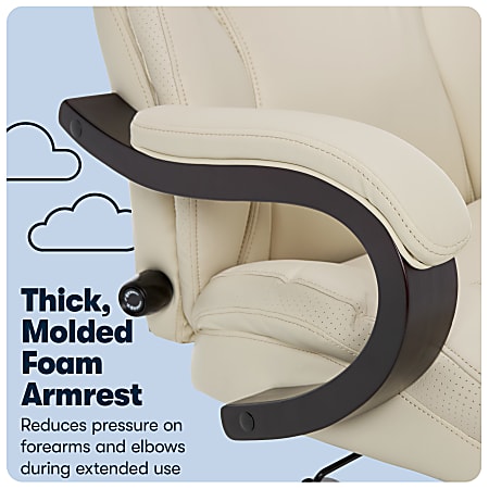 Serta big and tall executive office chair with wood accents sale