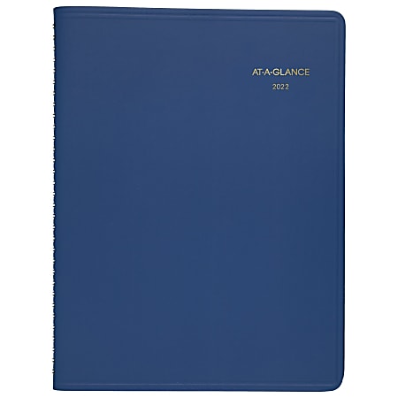 AT-A-GLANCE® Fashion Weekly Planner, 8-1/4" x 11", Blue, January To December 2022, 7094020