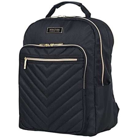 Kenneth Cole Reaction Chevron Quilted Laptop Backpack Black