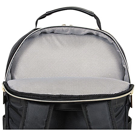 Kenneth Cole Reaction Chevron Quilted Laptop Backpack Black Office Depot