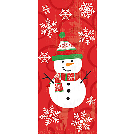 Amscan Christmas Snowman Cellophane Party Bags, Medium, Pack Of 200 Bags