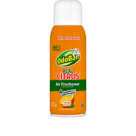 OdoBan Real Citrus Air Freshener, Orange Scent, 10 Oz