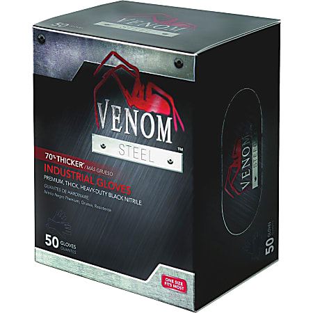 Medline Venom Disposable Premium Nitrile Gloves, Box Of 50