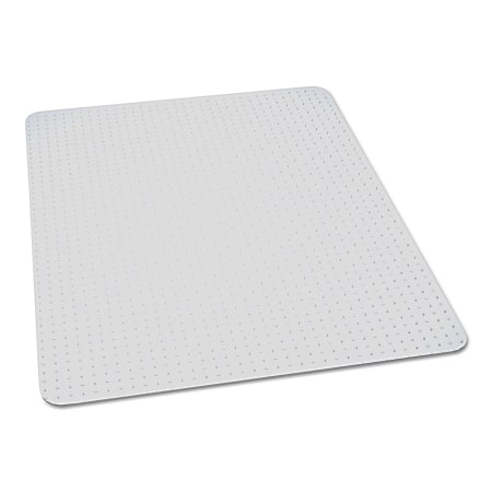 SKILCRAFT® Biobased Chair Mat For Low/Medium Pile Carpet, 60" x 60", Clear (AbilityOne 722001656833)