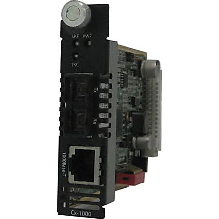 Perle C-1000-M2SC2 - Fiber media converter - GigE - 1000Base-LX, 1000Base-T - RJ-45 / SC multi-mode - up to 1.2 miles - 1310 nm - for Perle MCR1900-AC, MCR1900-DAC, MCR1900-DC, MCR1900-DDC
